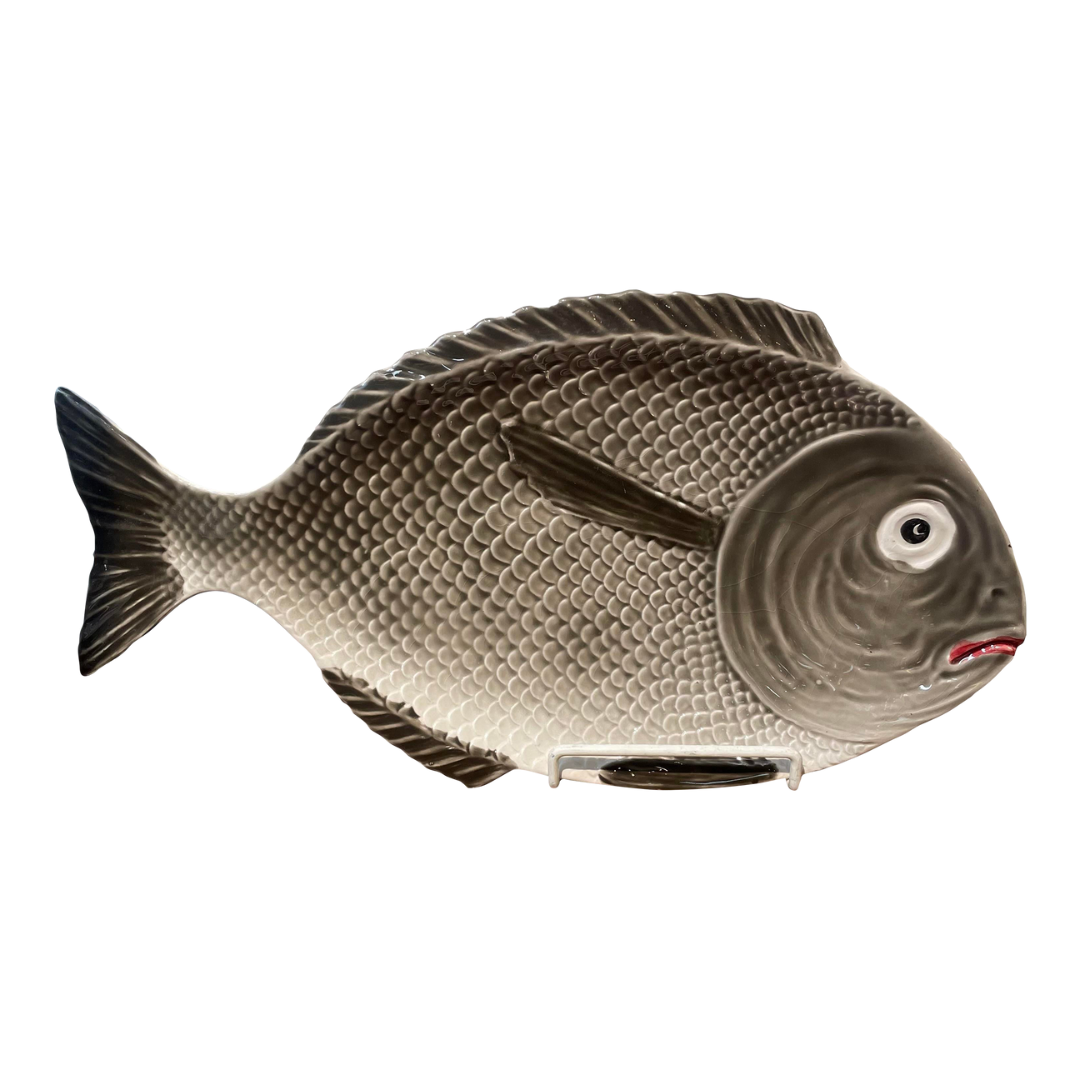 Vintage Mid 20th Century Portuguese Large Fish Tureen by Faiancas Belo