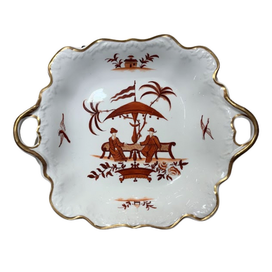 10.75"W Shaped Samuel Alcock Hand Painted Plates Circa 1835