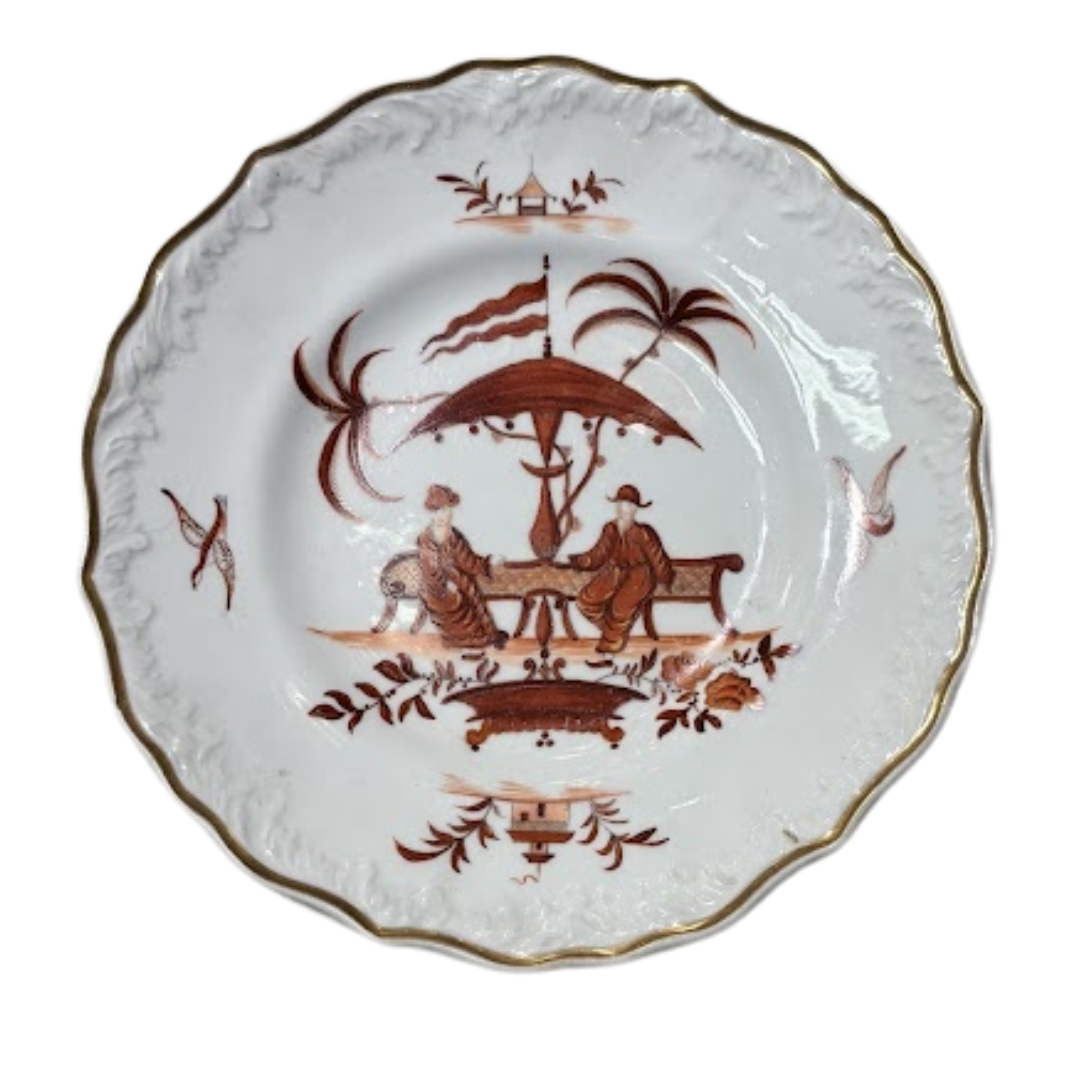 8.75"W Round Samuel Alcock Hand Painted Plates Circa 1835 - Ten Available