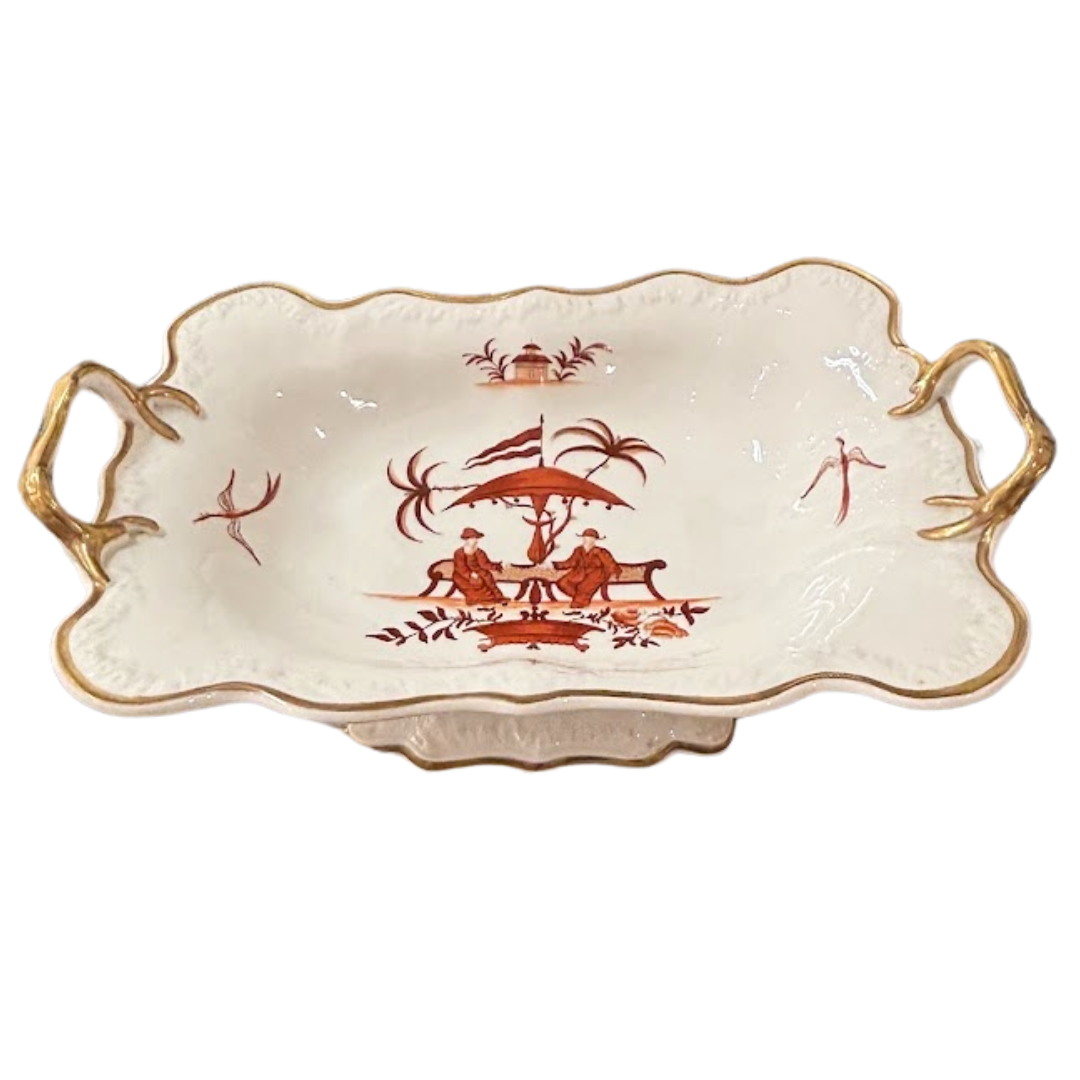 13.75" Samuel Alcock Hand Painted Comport Circa 1835