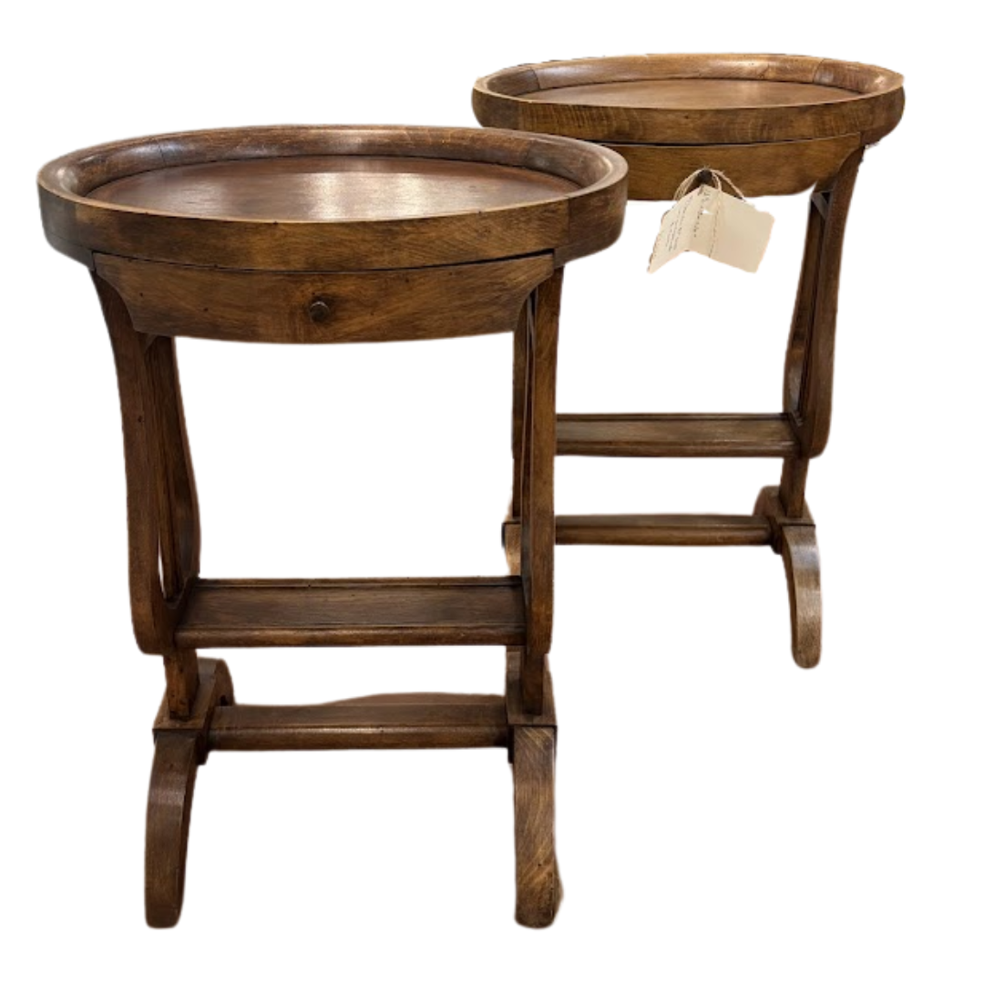 Pair of Charles X Oval Nightstands