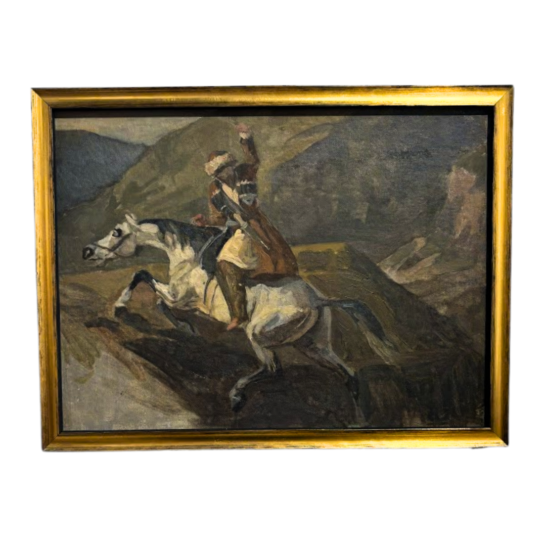 A. Gubanov (Russian) - Afghan Man on Horse