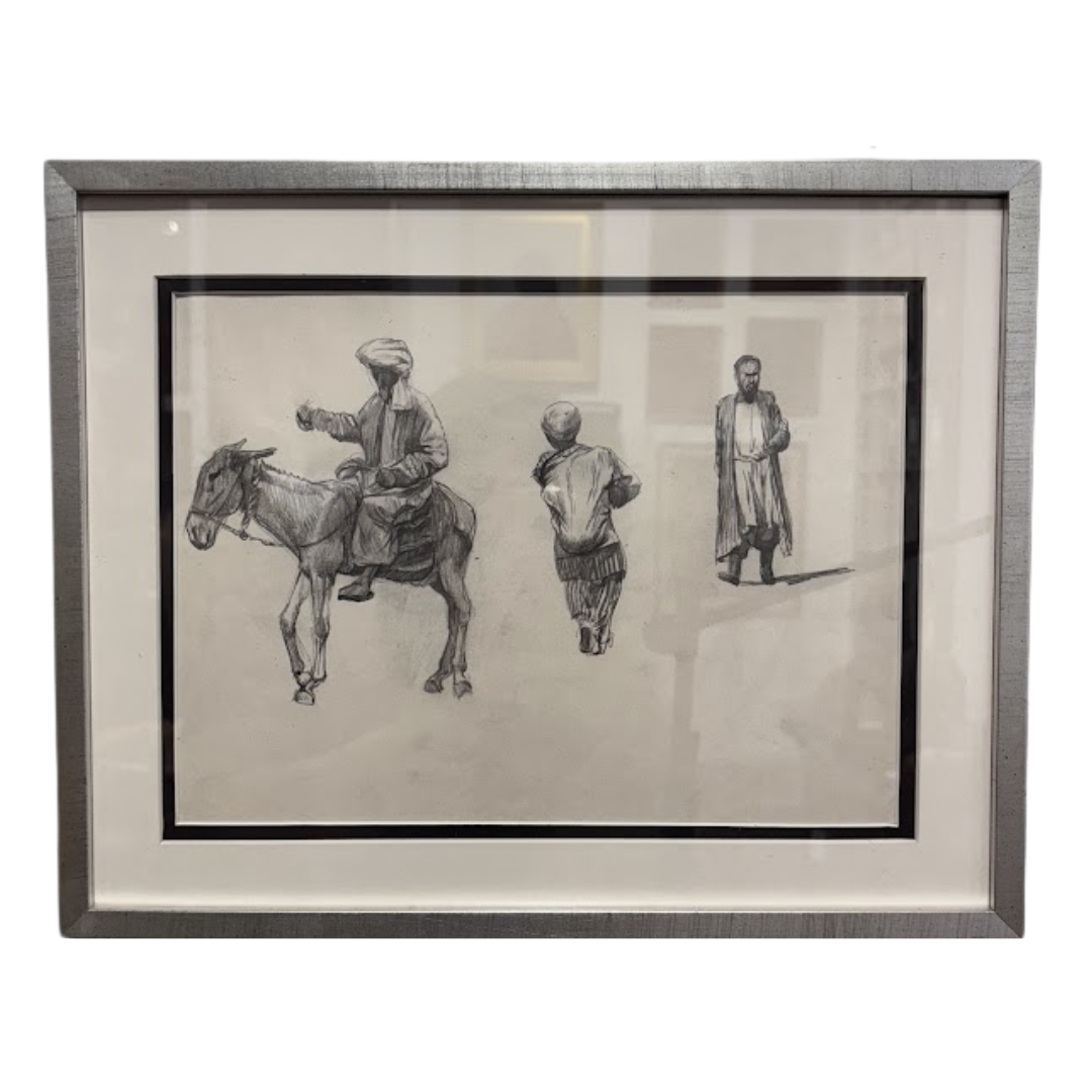 Sketch/Study of Men on Horse by A. Gubanov (Russian)