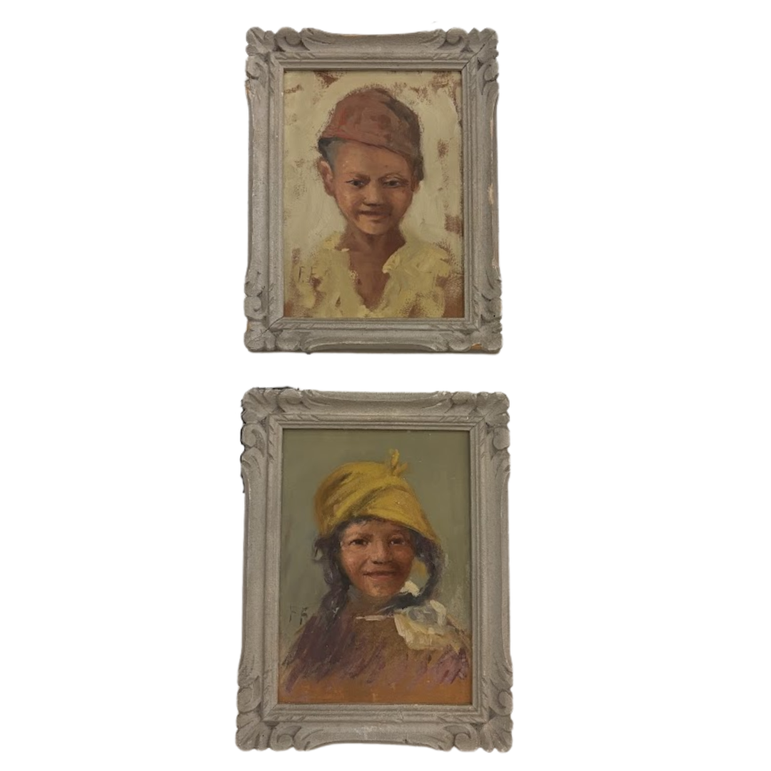 Pair of Portraits of Children