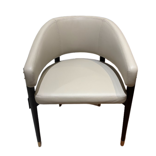 Ebony Wood and Leather Chair by Interlude