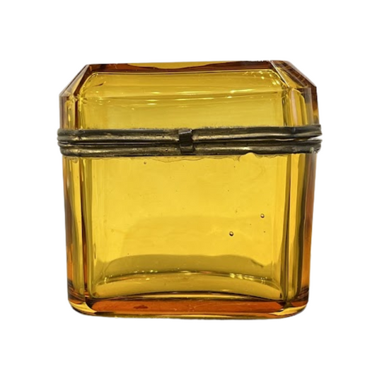 Citrine Antique French Glass Box