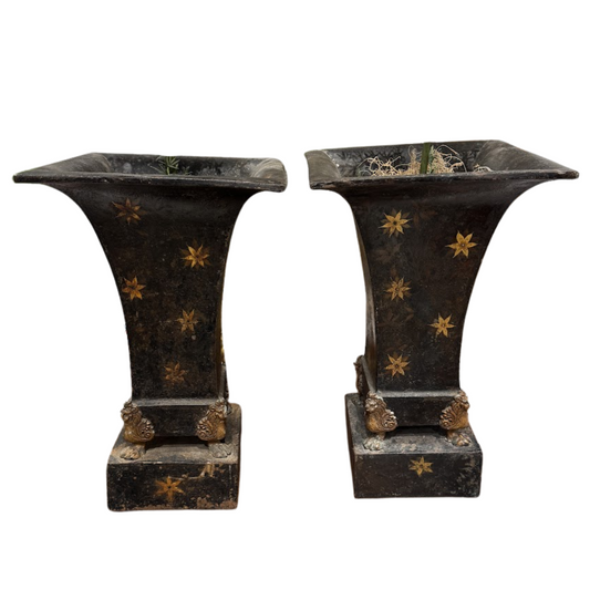 Pair 18th Century French Tole Urns