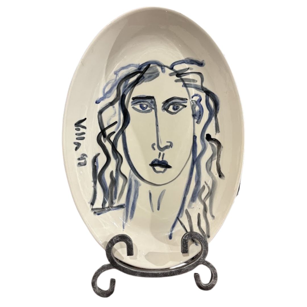 Platter by Mario Villa (1953-2021), Nicaraguan Artist from Louisiana, Signed 1997 (SFA2220)