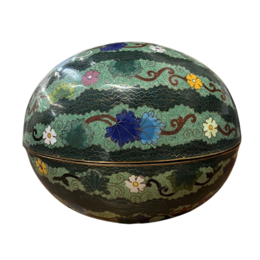 Watermelon Form Cloisonné Box
