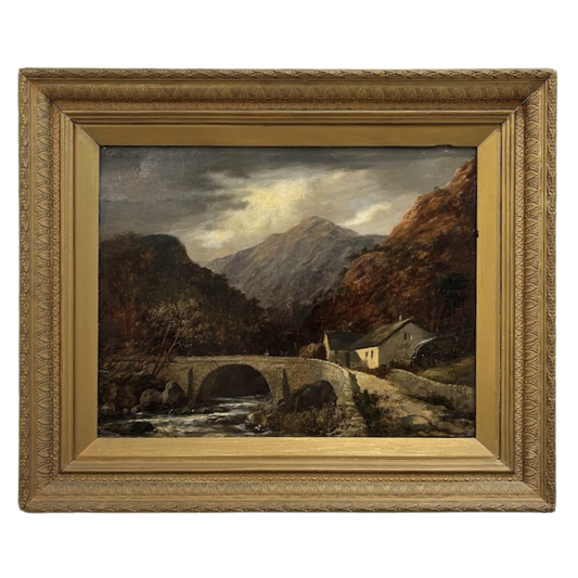 Old French Landscape, Oil on Canvas (TLI452)