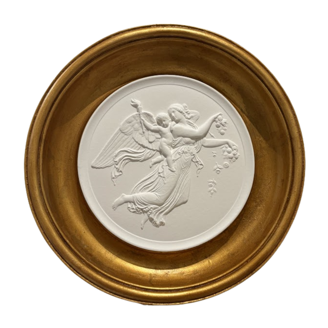 9" Handmade Intaglio in Frame Cast from Antique Frame Found on Portobello Road, London