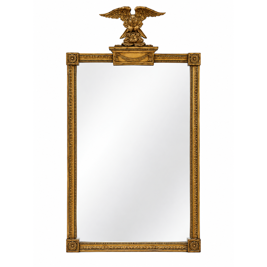 Neoclassical Style Giltwood Mirror with Eagle Crest