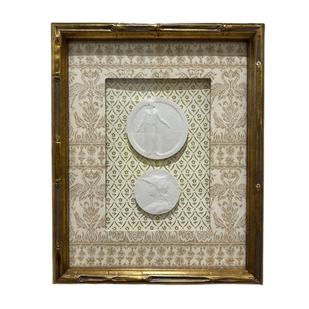 Two Handmade Intaglios with Handmade Mats and Italian Paper
