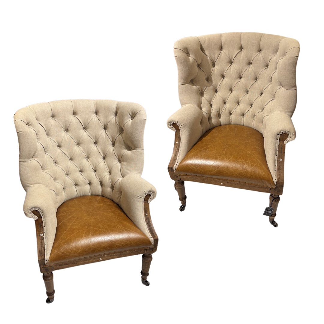 Pair of Welsh Style Wing Chairs