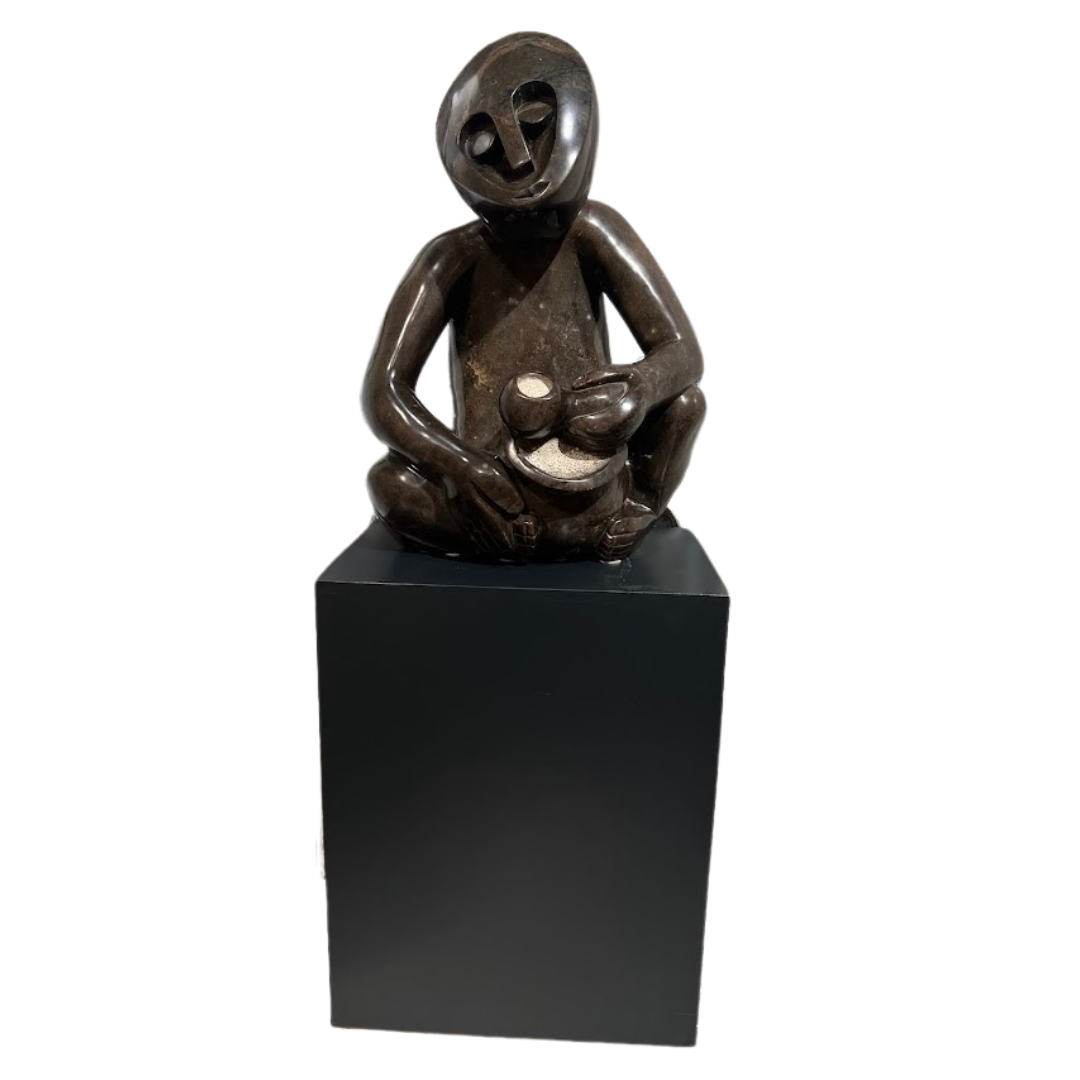 Zimbabwean Stone Sculpture by Nielsen Rumano, June 1958