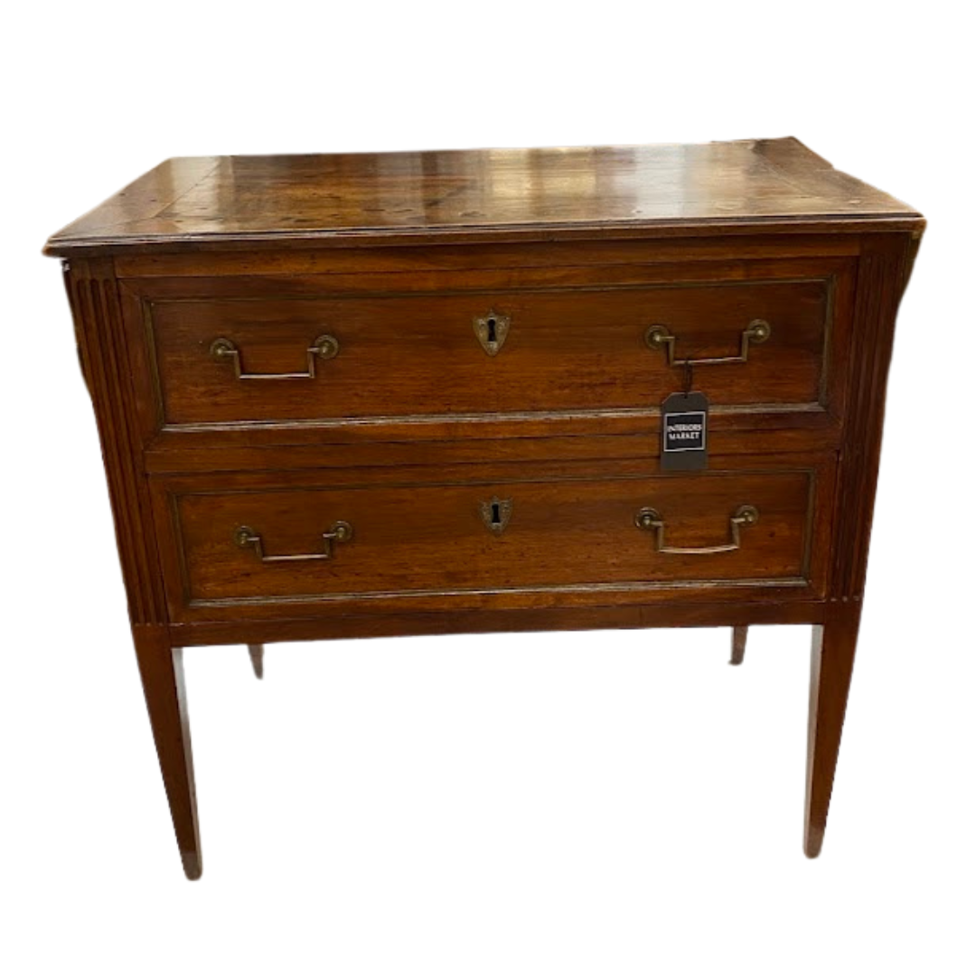 French Louis XVI Walnut Santeuse Commode Circa 1790