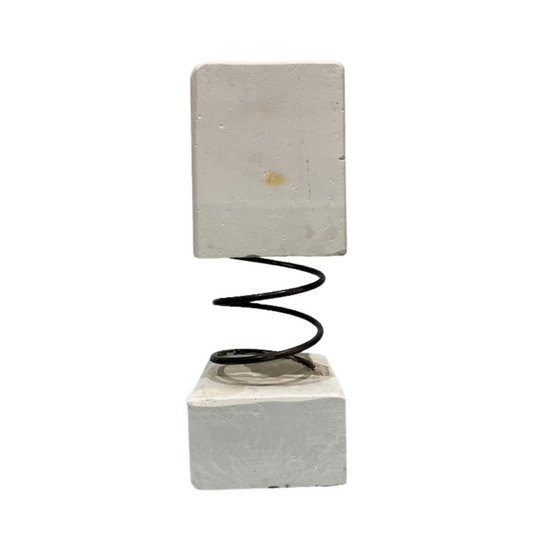 White Plaster Spring Sculpture