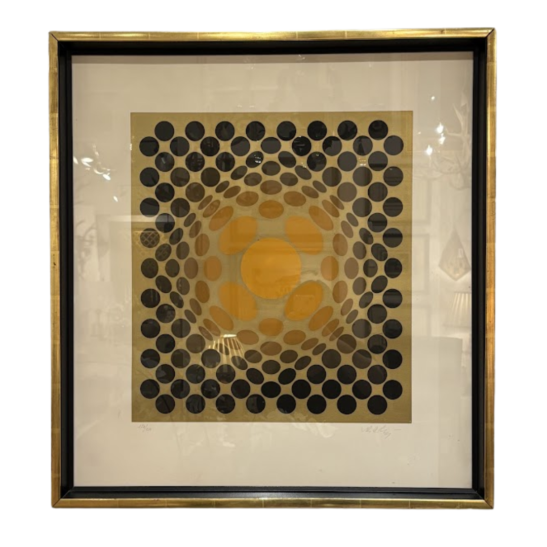 Victor Vasarely Silkscreen in Frame – Interiors Market Atlanta Victor Vasarely Silkscreen in Frame – Interiors Market Atlanta