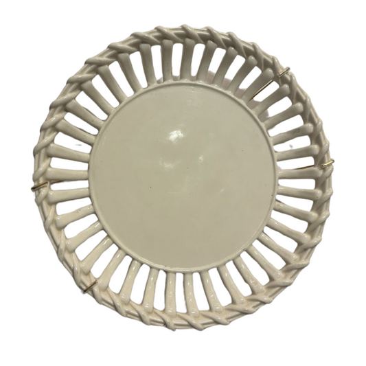 9" Creamware Twig Bowl Circa 1870