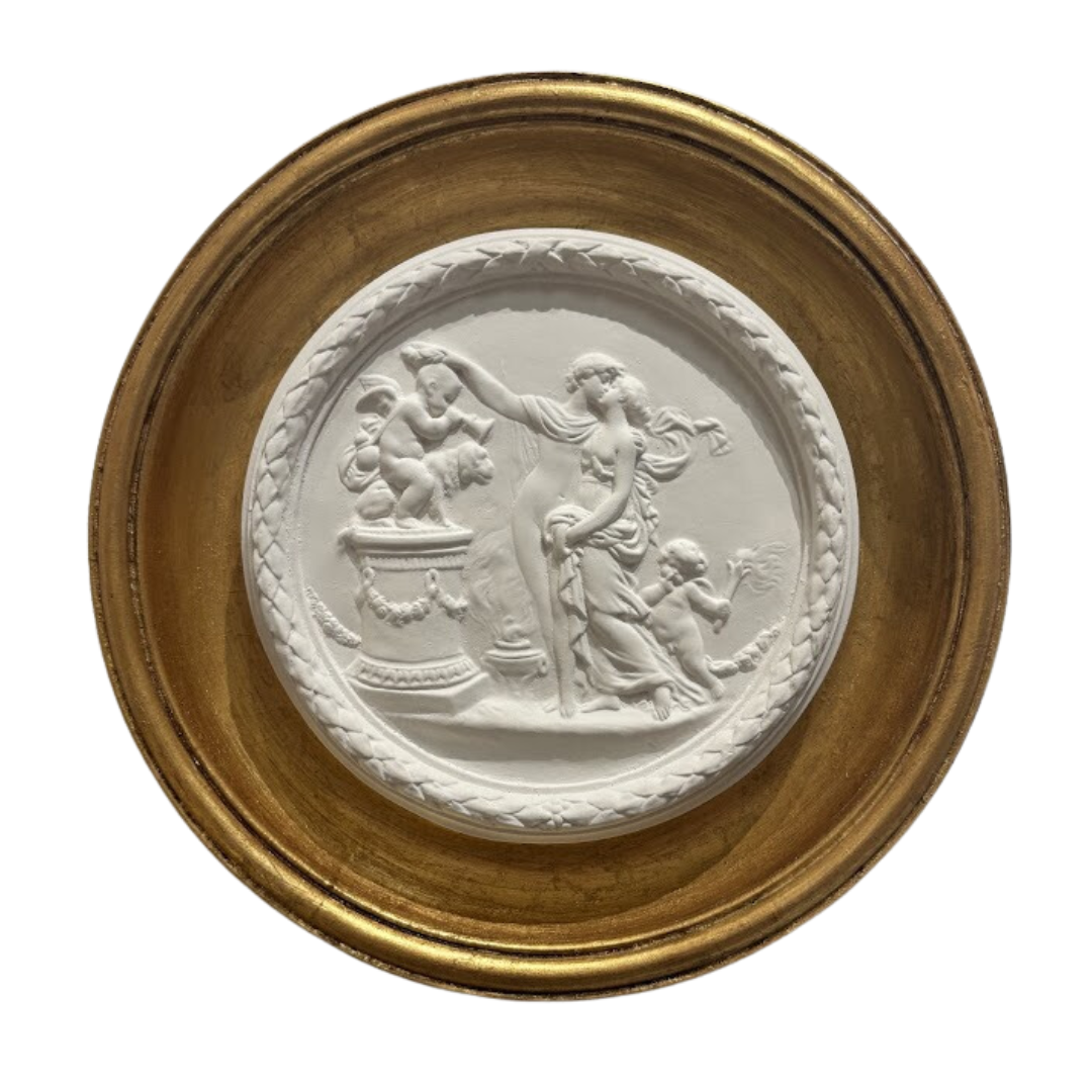 9" Handmade Intaglio from Cast Found at Cours Saleya Weekly Antique Fair