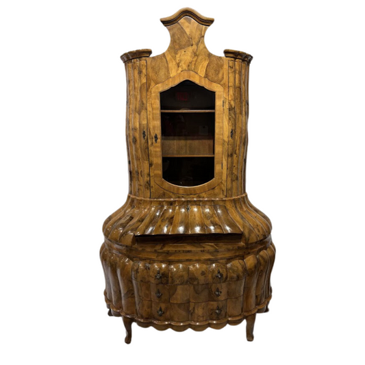 Italian Rococo Olivewood Secretary