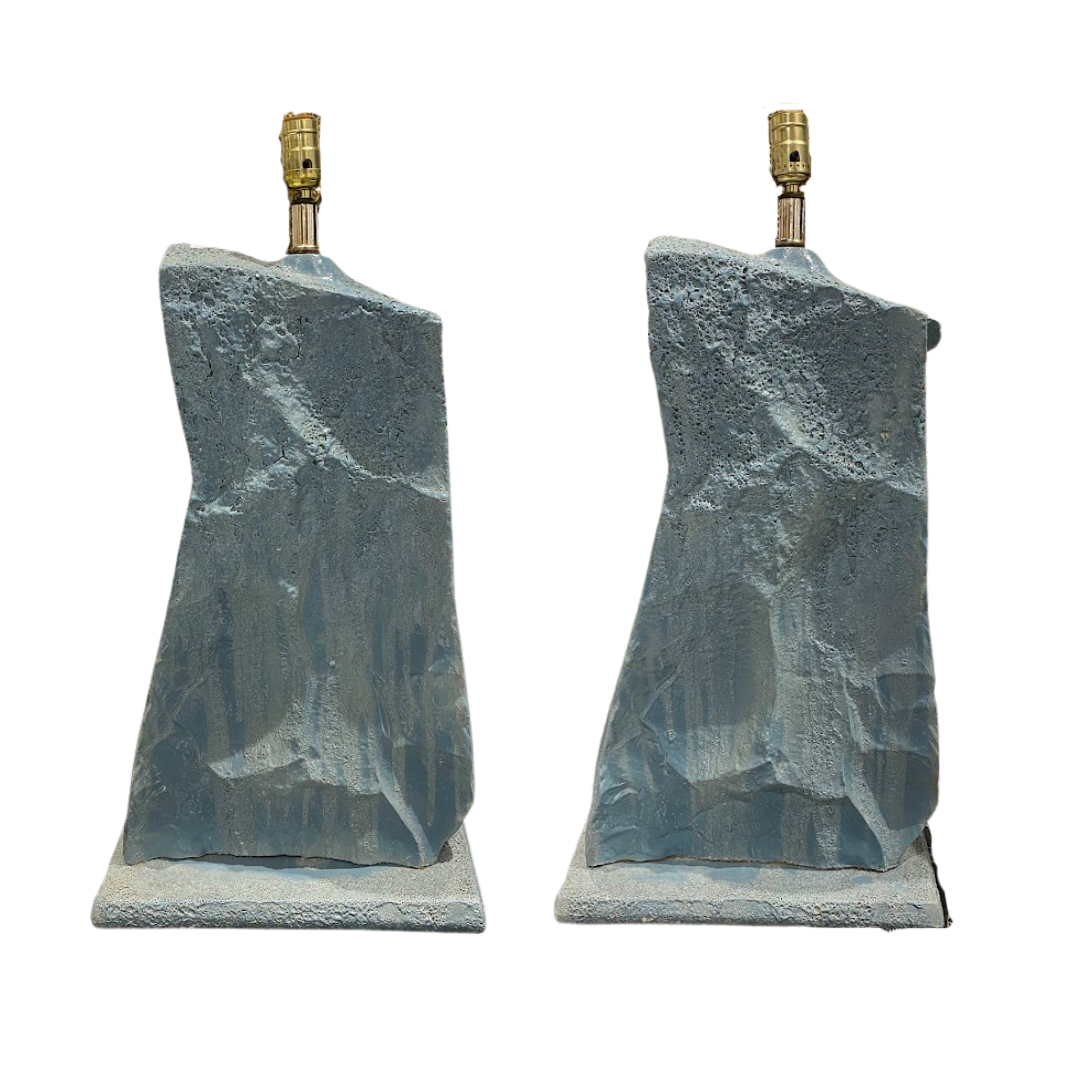 Modernist "Stone" Table Lamps