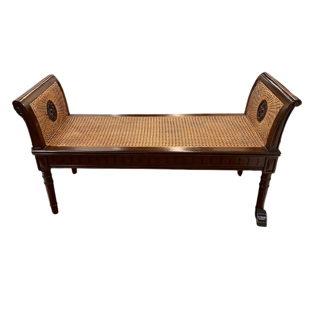 English Regency Style Caned Bench