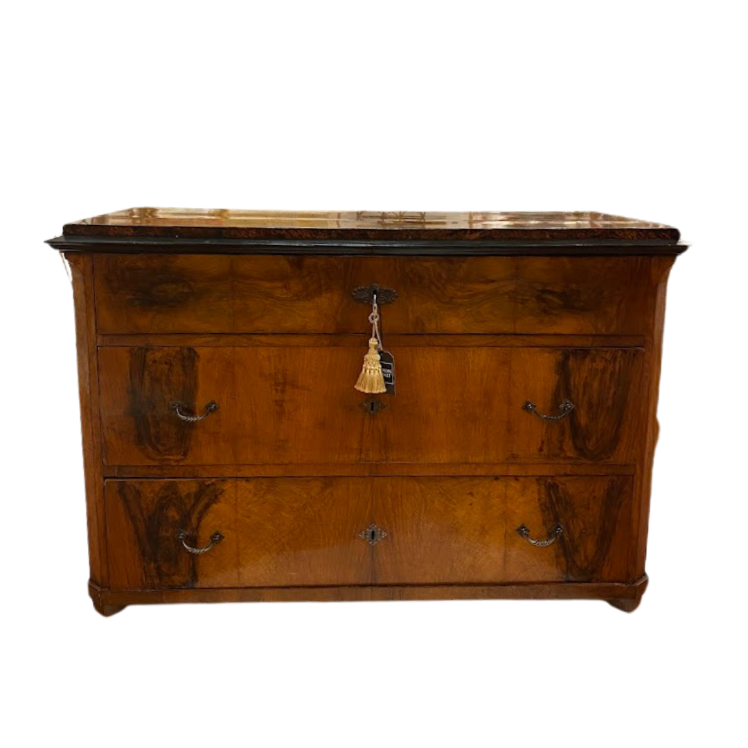 Biedermeier Secretary Chest in Walnut