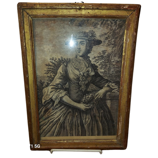 French 18th Century Engraving in Original Frame