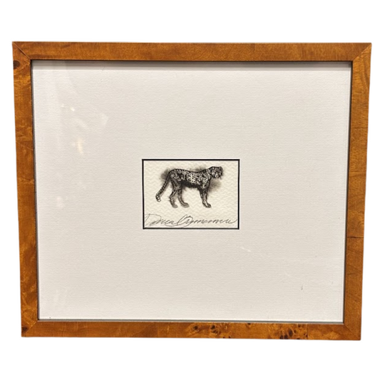 Cheetah Watercolor by Daniel Zimmerman in Wooden Frame