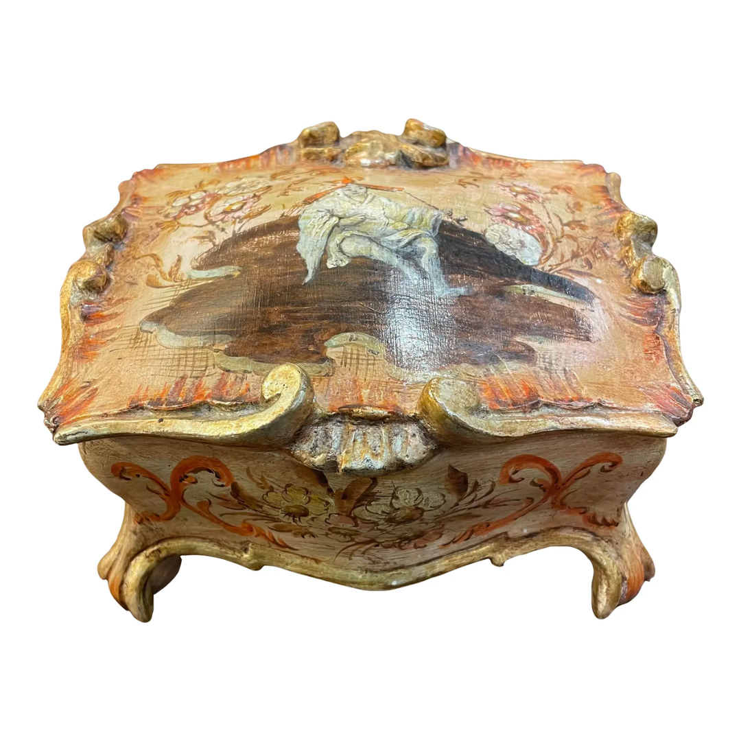 Antique Late 19th Century Polychrome Italian Box