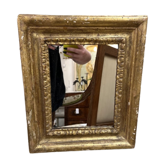 Italian Gilded Wooden Frame Circa 1680-1720 with New Mirror Plate