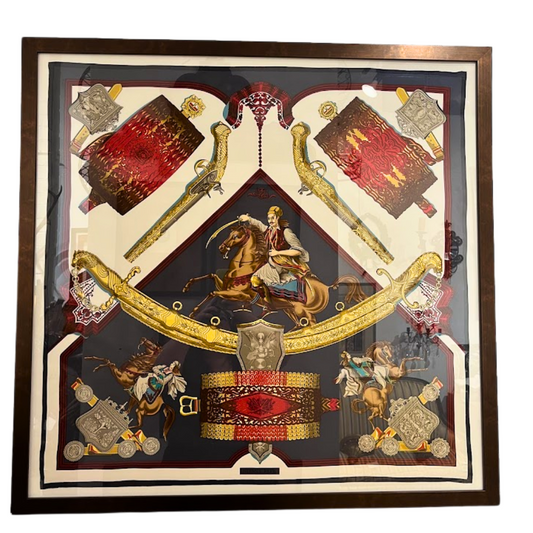 Framed Hermes Scarf