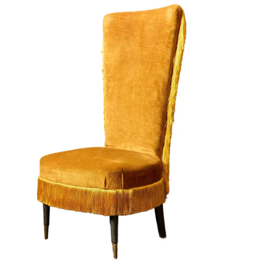 Mid Century Italian Slipper Chair Circa 1950s