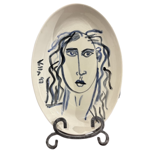 Platter by Mario Villa (1953-2021), Nicaraguan Artist from Louisiana, Signed 1997 (SFA2220)