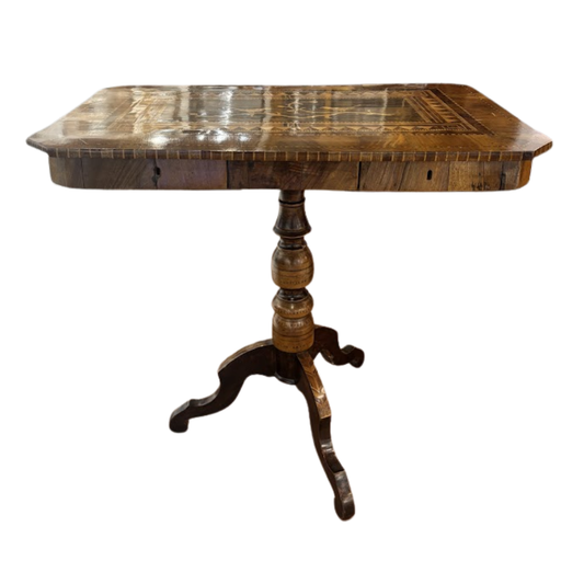 Italian Table with Inlaid Bird Imagery