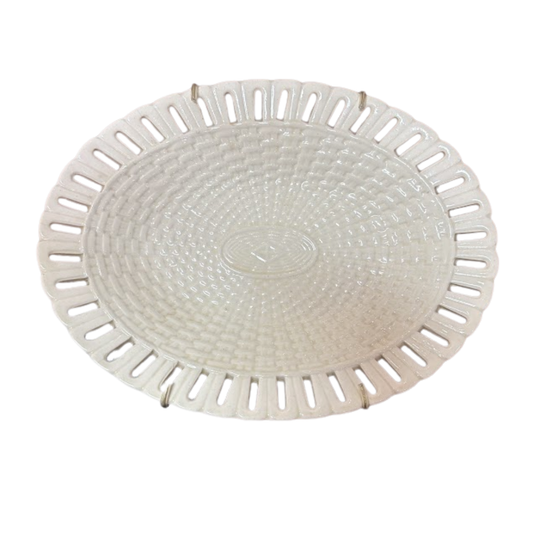 9" x 7" Oval Creamware Dish Circa 1870 (#14682)