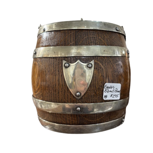 English Oak Biscuit Barrel