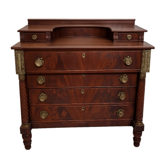 19th Century English Chest with Original Brass Hardware
