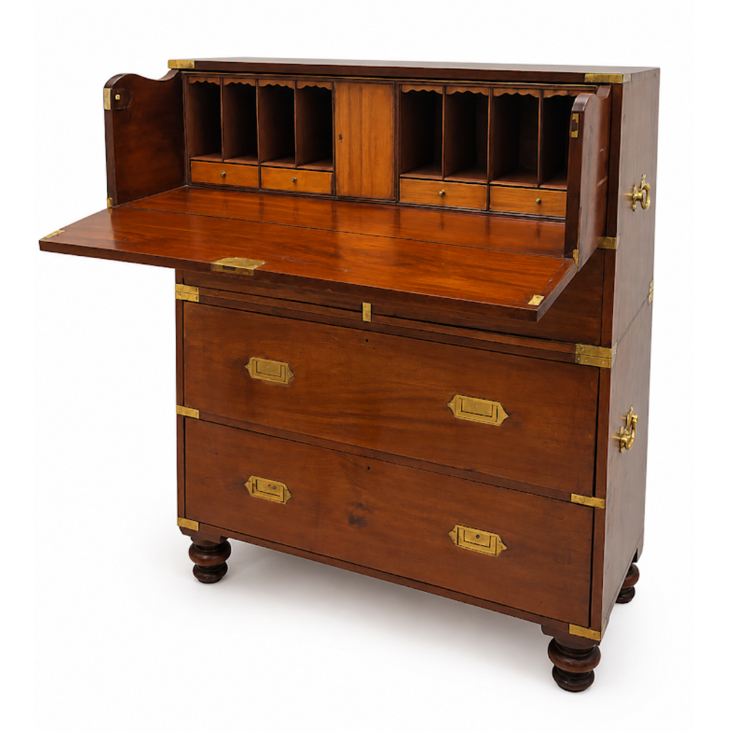 campaign secretary desk on white background