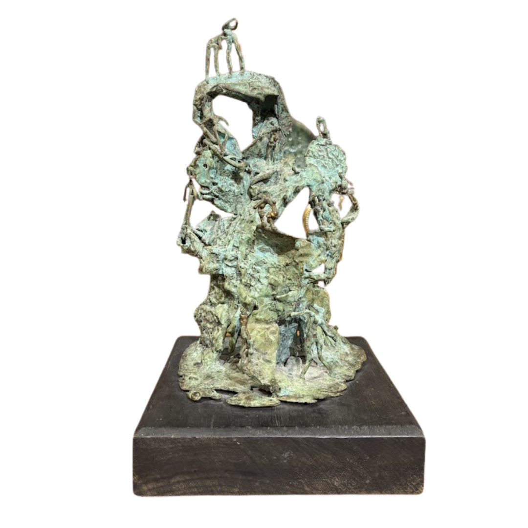 Mexican Artist Efram Vivay Velaso Rare Lost Art Casting in Bronze Circa 1969