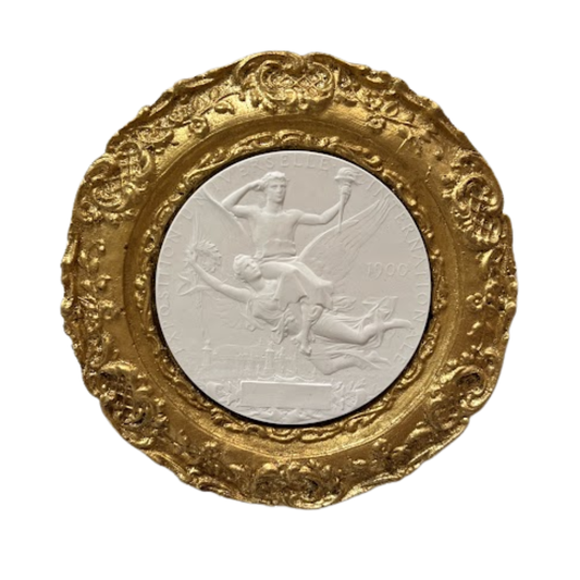 4" Intaglio in Cast Gilt Frame