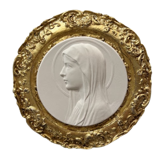 4.25" Handmade Intaglio in Cast Gilt Frame
