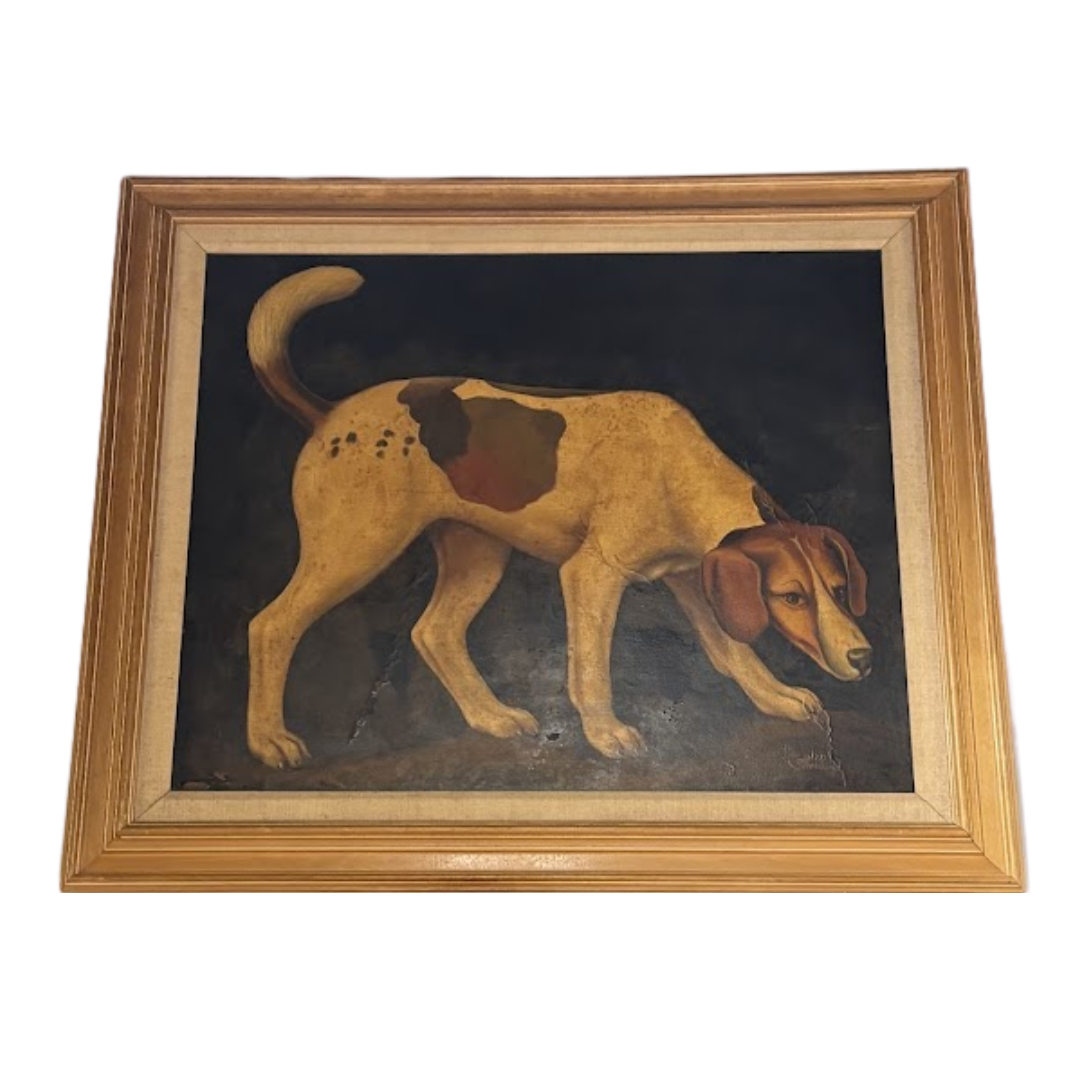 Large William Skilling Dog Signed Dog Painting Circa 1945