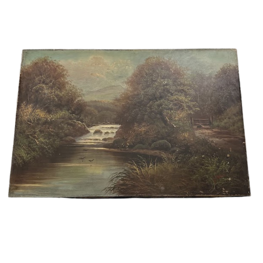 Unframed Oil Painting of English Landscape (DC326)