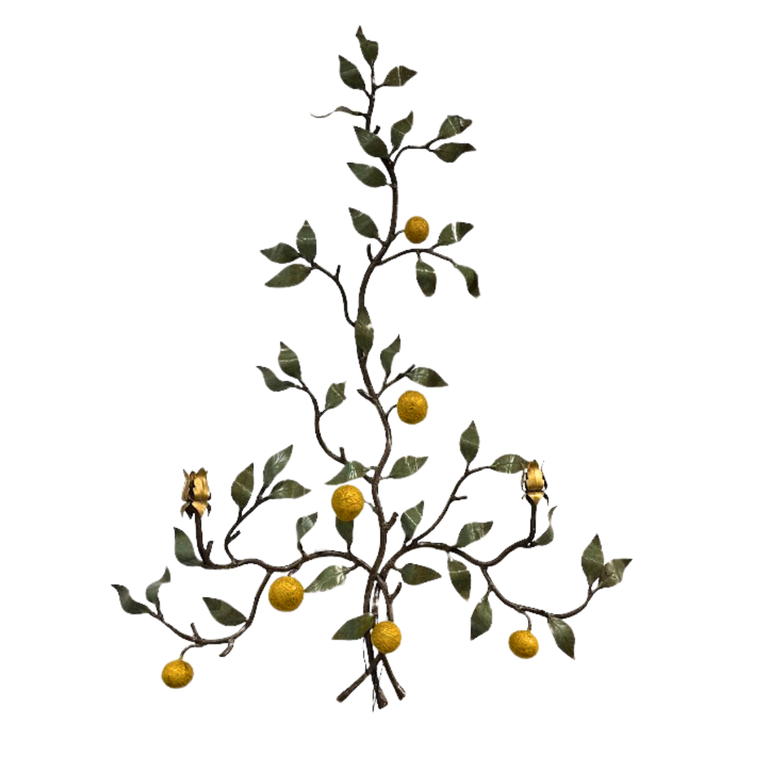 French Tole Lemon Sconce Circa 1880