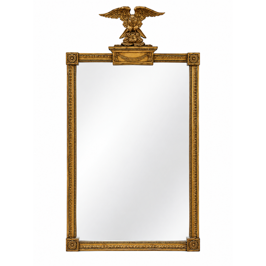 Neoclassical Style Giltwood Mirror with Eagle Crest