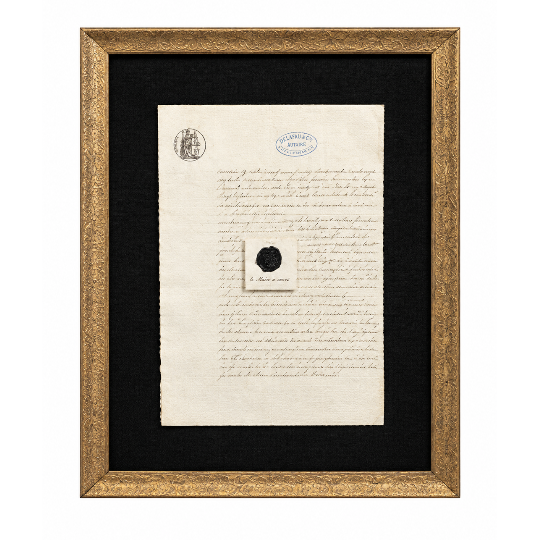 Framed French Ledger with Wax Seal - Four of Four