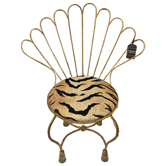 Gold Gilt Rope Tassel Chair