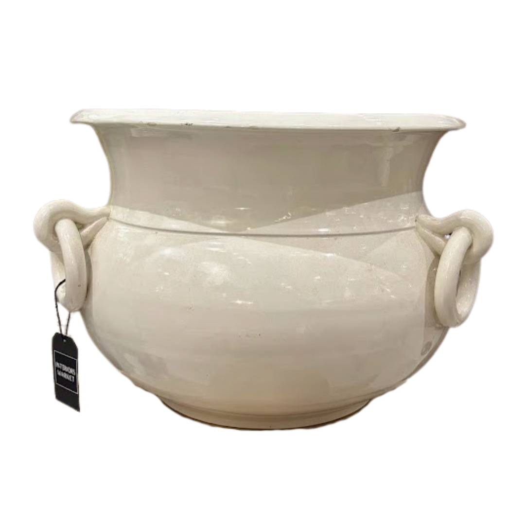 Vintage Italian Glazed Pottery Pot